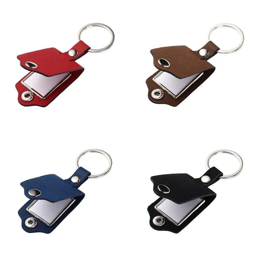PU Leather Photo Frame Metal Metal Key Chains Fashion Photo Keyring Gift