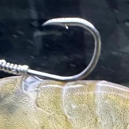 6/12Pcs Live Shrimp Fixing Hook Heavy Duty Carbon Steel Barbed Fishhook with Hole Freshwater Saltwater Fishing Hook Fishing Accessories