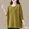 Plus Size Women's Autumn Winter Basic Knitted Bottoming Warm Sweaters Pullovers Long Sleeve Pullover Jumper Tops