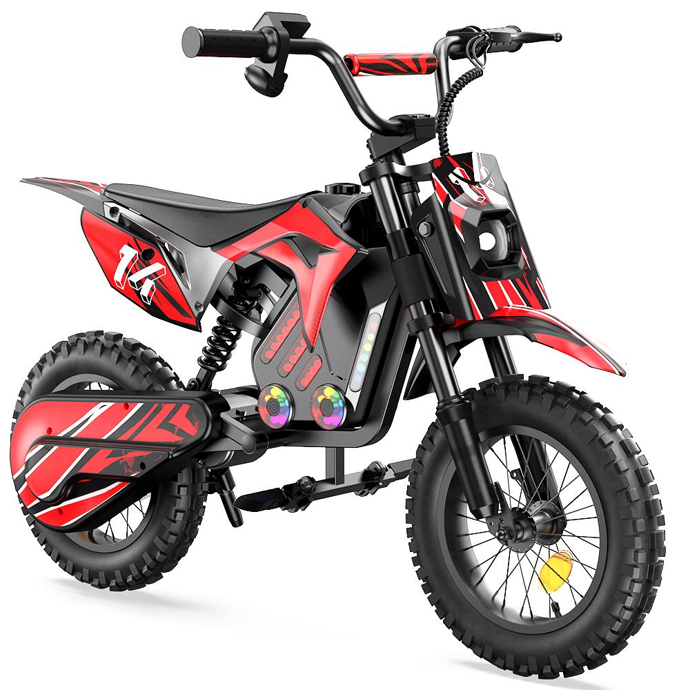 iScooter A14 Children's Multi Terrain Electric Motorcycle 36V5.2Ah Battery 500W Motor 14 Inch Tires With Front And Rear Dual Shock Absorption
