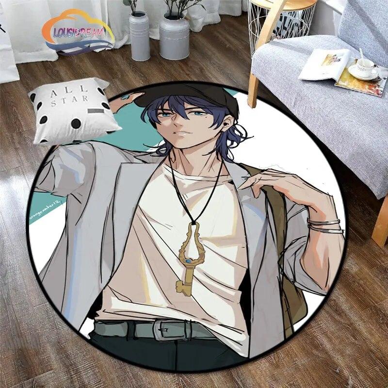 Круглый ковер с рисунком аниме Suzume, декоративный круглый коврик с 3D принтом для детей или девочек, коврик для спальни, гостиной
