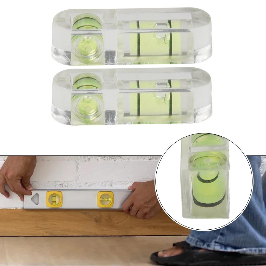 T type Level Bubble Leveler 2Pcs High Accuracy PanTilt Level for Office Desktops Furniture Placement and More