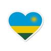 Aimant Coeur Drapeau Rwanda - Multicolore - 6 Cm - 50 Pièces - Résine Synthétique - Mixte