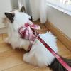 Vest Style Bow Cat Harness Nylon Pet Traction Rope Cute Dog Leash  Travel