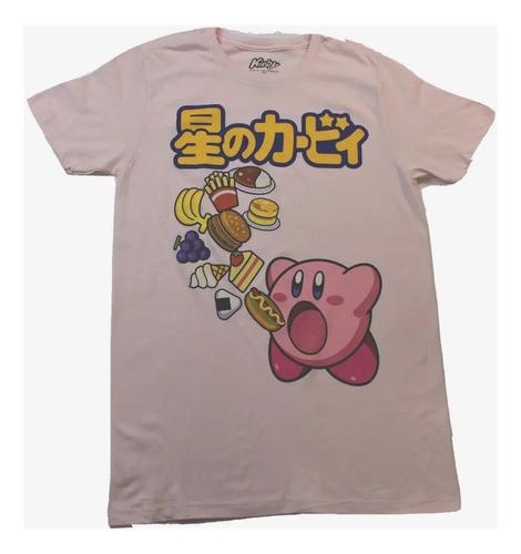 Unisex shirt Cotton Oversize Large Size Camisa Kirby Para Hombre Kirby Inhaling Food, Videojuego De