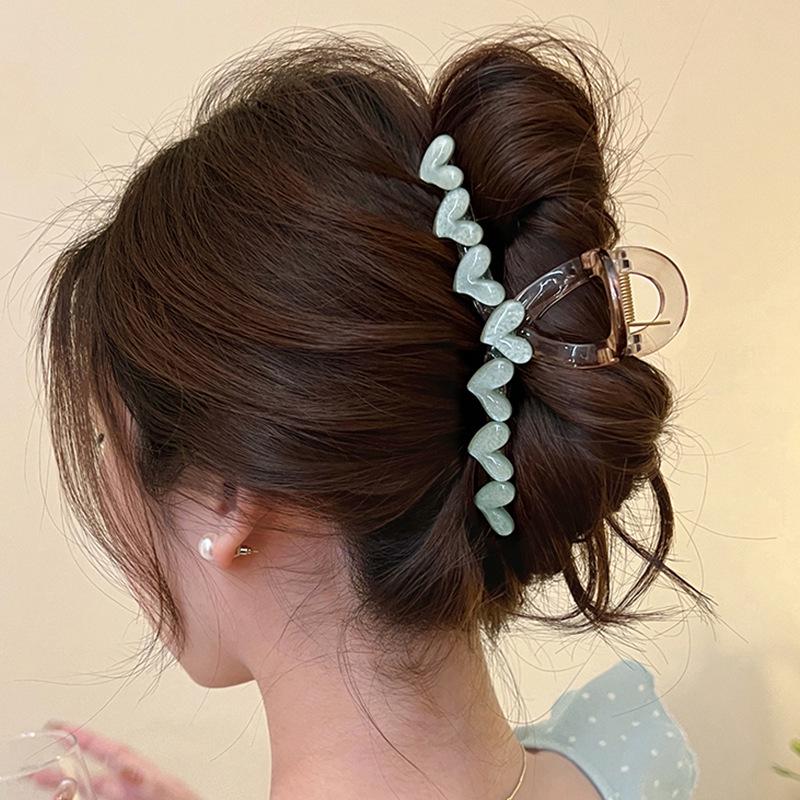 Элегантная большая заколка для волос для женщин 2025 - Шикарный дизайн 'акула' для густых волос