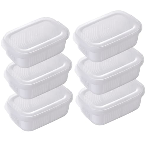 Желательные контейнеры для замороженного риса, 6 штук [Соответствуют Закону о санитарии пищевых продуктов] Подходят для микроволновой печи и посудомоечной машины [3-месячная гарантия] Идеально подходят для новых домов, риса,