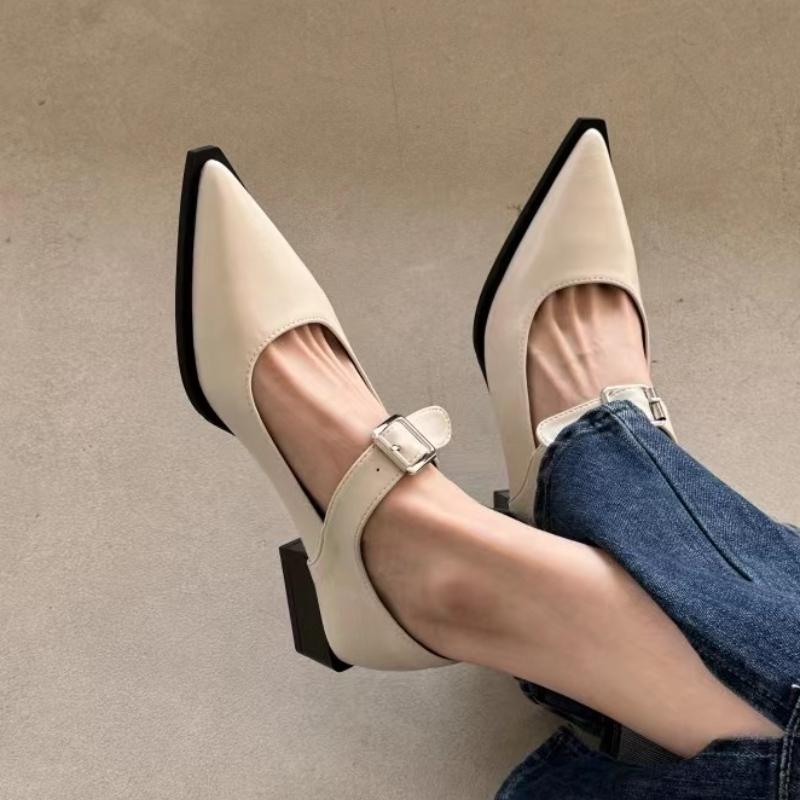 Модная женская обувь с острым носком на каблуке Элегантные летние новые сандалии 2025 Дизайнерское платье для вечеринки Женская массивная обувь Сексуальные Zapatillas De Mujer