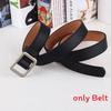 Color Simple Solid Metal Buckle Decor Women Waist Belt With No Punching Design