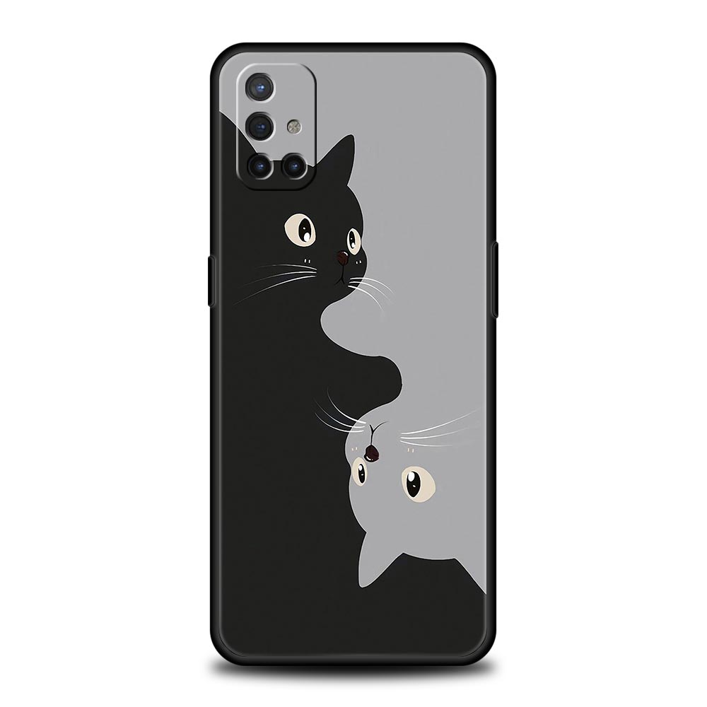 Милый Чехол для Телефона с Кошкой Для OnePlus 13 12 11 10 9 8 7T Pro 13R 12R 10R 9RT 8T Nord N200 N30 2T CE 2 3 5G Lite Мягкий Чехол