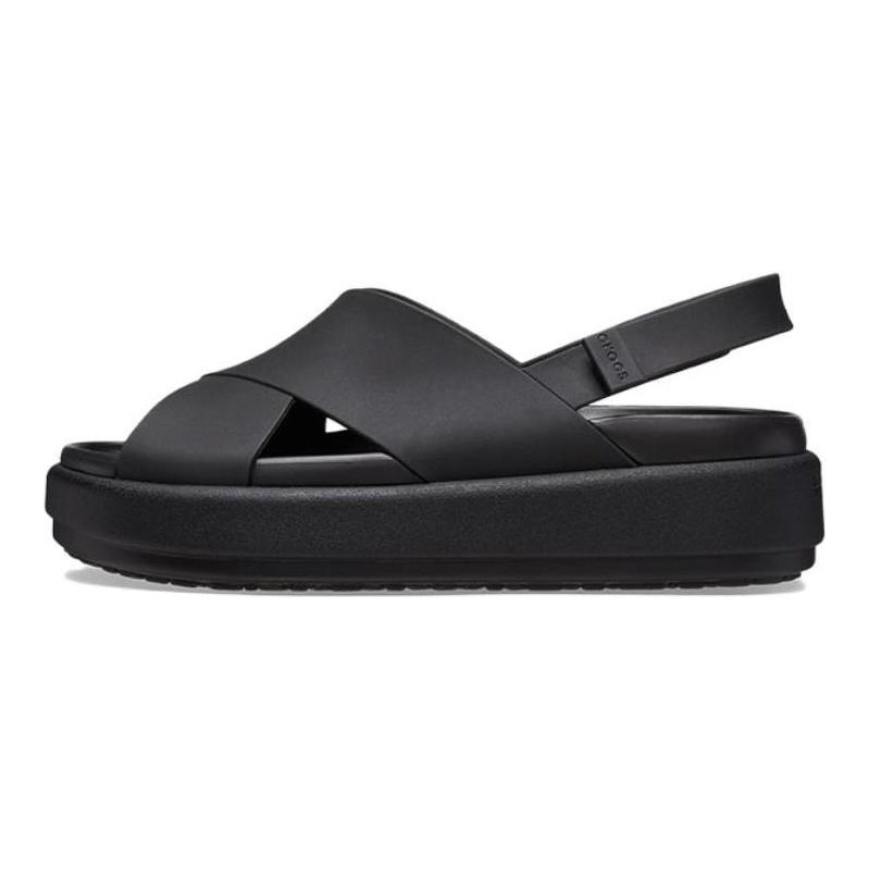 Crocs Женские сандалии Brooklyn Luxe с перекрестными ремешками 'Черные' 209407-060
