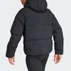 Adidas Куртка Big Baffle Jacket 530, пуховик с логотипом, капюшоном, длинный рукав, мужская куртка, черный цвет IK3156