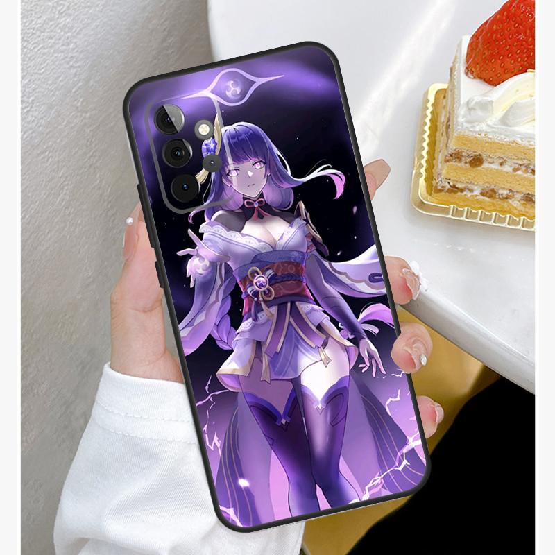 Чехол Genshin Impact Raiden Shogun для Samsung Galaxy A52 A32 A12 A14 A34 A54 A51 A71 A53 A33 A13 A15 A25 A35 A55