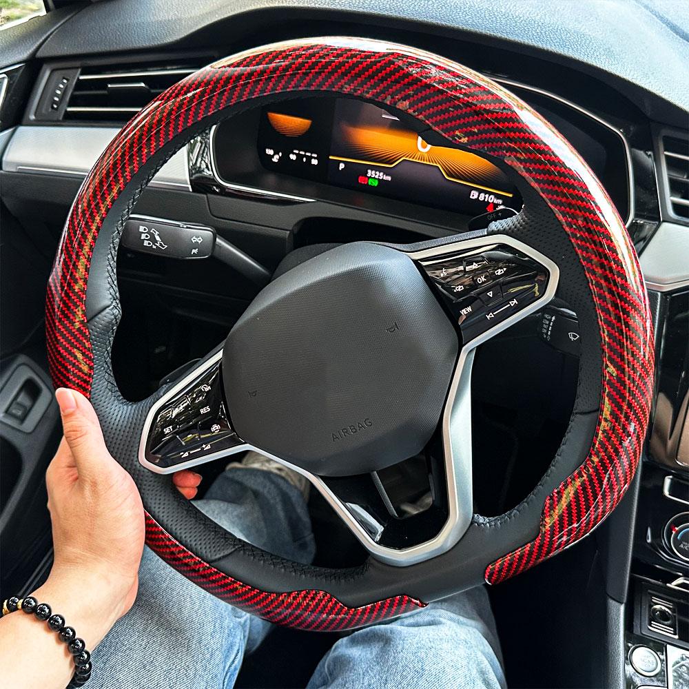 For Suzuki Steering Wheel Cover Carbon Fiber For Swift Vitara S-Cross Dzire Baleno Ertiga Alto Jimny Carry Car Accessories