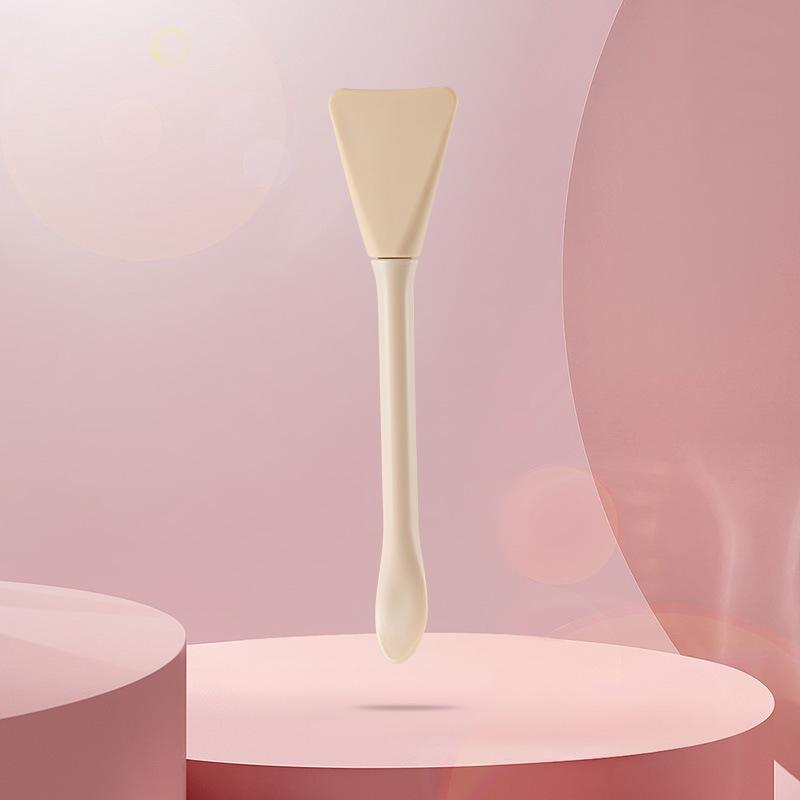 Кисть для маски для лица двойного назначения с двумя головками для маски-стика с лопаткой для нанесения грязевой пленки, силиконовые инструменты для красоты лица