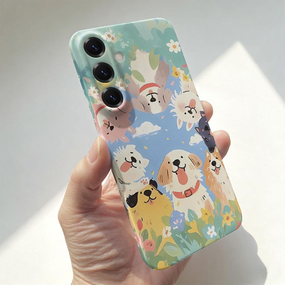 Cartoon Dog Pattern Glossy Film Hard PC Phone Case for Xiaomi Redmi Note 15 13 12S 12 11S 11 10 9 Pro Plus Max 4G 5G