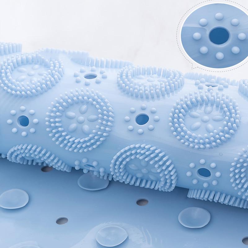 Коврик для ванной комнаты, противоскользящая присоска, круглый коврик для ванной из ПВХ со сливным отверстием, силиконовые коврики для купания, массажная подушка для ног, мягкий коврик для душа