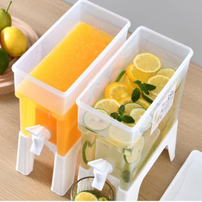 Cold Water Jug With Tap Water Beverage Dispenser Fruit Teapot Cold Waterlemonade