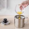 Контейнер пищевого масла и жира нержавеющей стали 1.3Л с фильтром для жира сетки фильтра