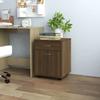 VidaXL Rolling Cabinet Brown Oak 45x38x54 Cm Engineered Wood 815965