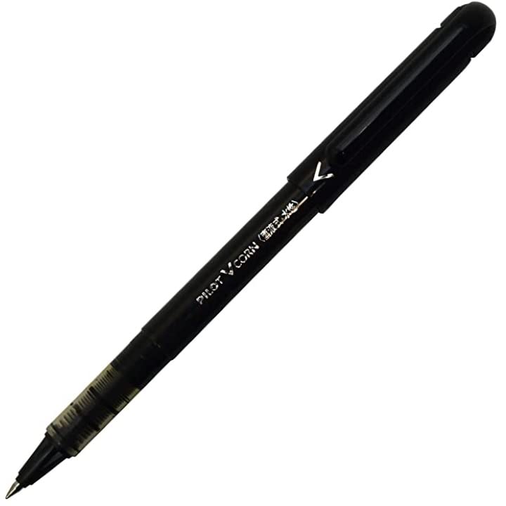 Pilot Ballpoint Cap Direct x 5 Water-Based Pen, V-Cone, 0.5mm, Black, Type, Ink, LVE-10EF-B