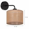 Lampa kinkiet ścienny metalowy led abażur juta