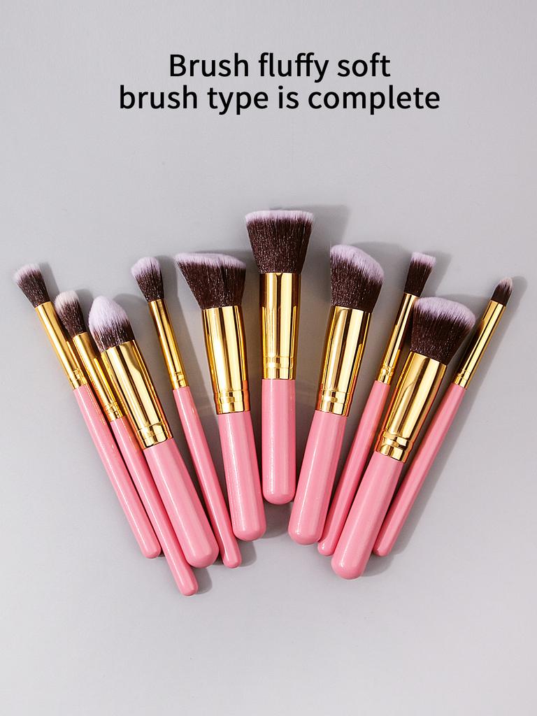 10PCS Super Affordable Makeup Brush Set, 1PCS Travel Makeup Bag, 6PCS Super Soft Makeup Sponge, Powder Puff and Beauty Egg