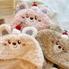 3 в 1 шапка шарф перчатки комплект мультяшный медведь интегрированная шапка шарф милая защита ушей шапка зима