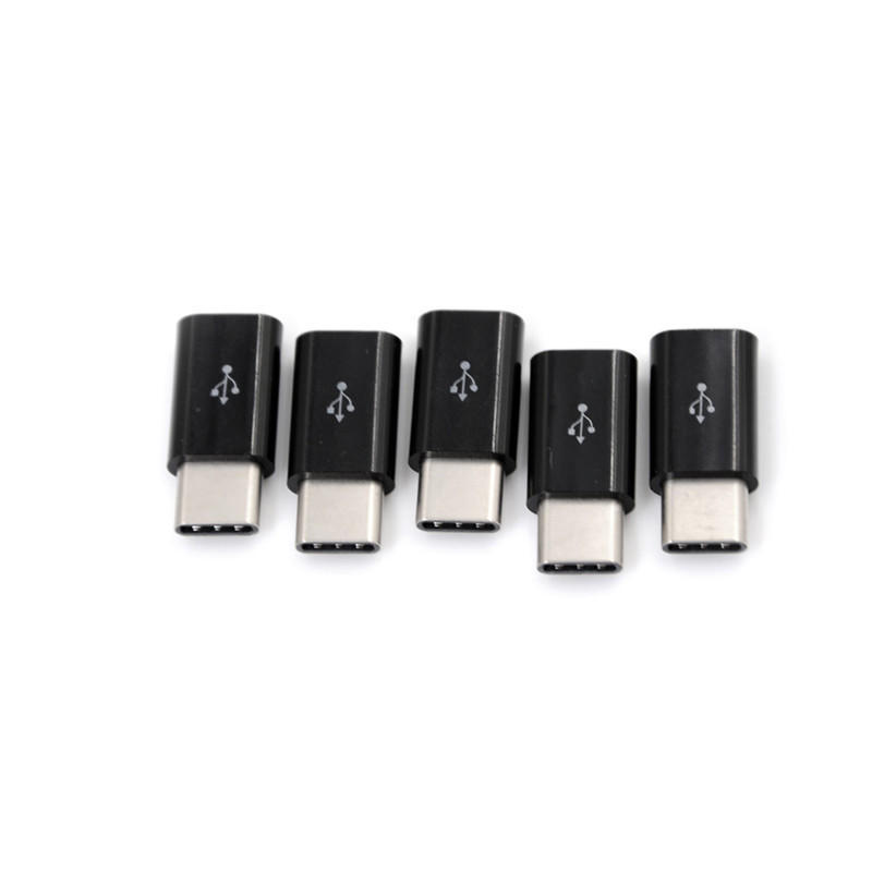 5pcs USB Type-C Male Connector To Micro USB 3.1 Converter USB-C Adapter Tool