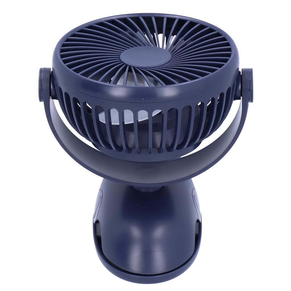 USB Mini Clip Fan Сильный ветер 3 лопасти перезаряжаемый 4 передачи настольный охлаждающий вентилятор CoolerBlue