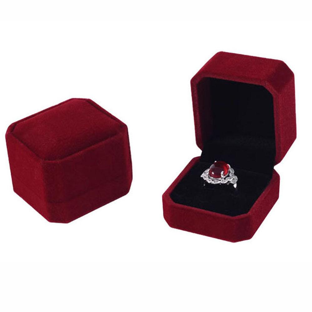 Packaging Box Square Ring Holder Box Storage Organizer Earring Display Case Ring Box Jewelry Box