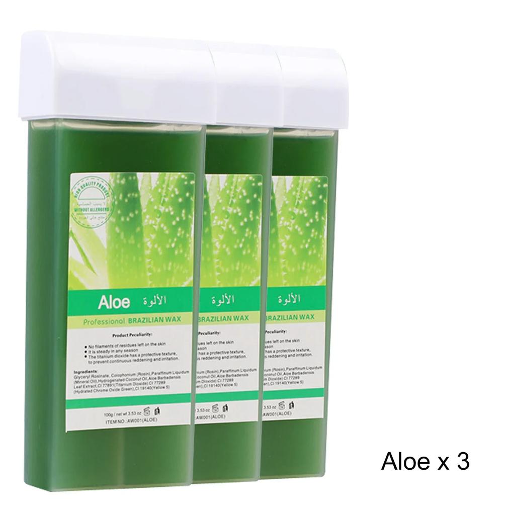 Безболезненный роликовый воск-депилятор Мед и Алоэ Вера Восковой картридж для удаления волос на бикини и теле Совместим с восконагревателями