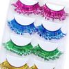 2 Box Exaggerate Colored False Eyelashes Lashes Extension 3D Curled Lashes Shiny Eyelashes  Women