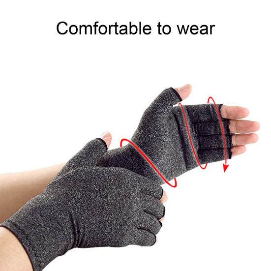 Arthritis Compression Gloves Women Men Breathable Half-Finger Gloves Stretchy Hand Arthritis Relief Gloves