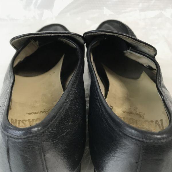 60-е - 70-е? Винтажные/Jarman МОКАСИНЫ/Кожаные Лоферы/Мокасины/24.5EE/Черные/ЧЕРНЫЕ/Слипоны Деловая Формальная Обувь(ИСПОЛЬЗОВАЛ)