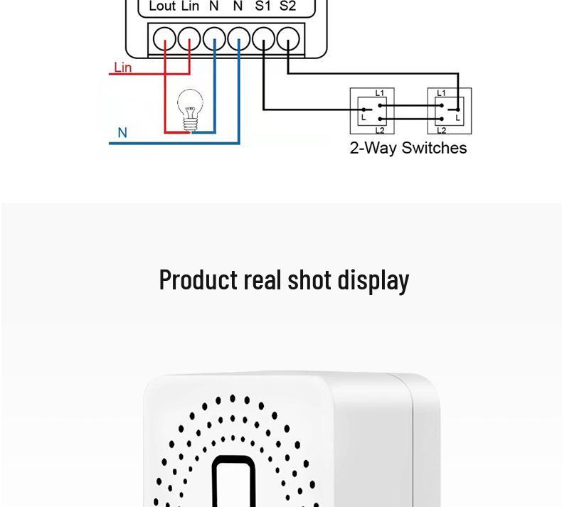 Tuya Zigbee WiFi 16A Выключатель-реле, Совместим с Alexa
