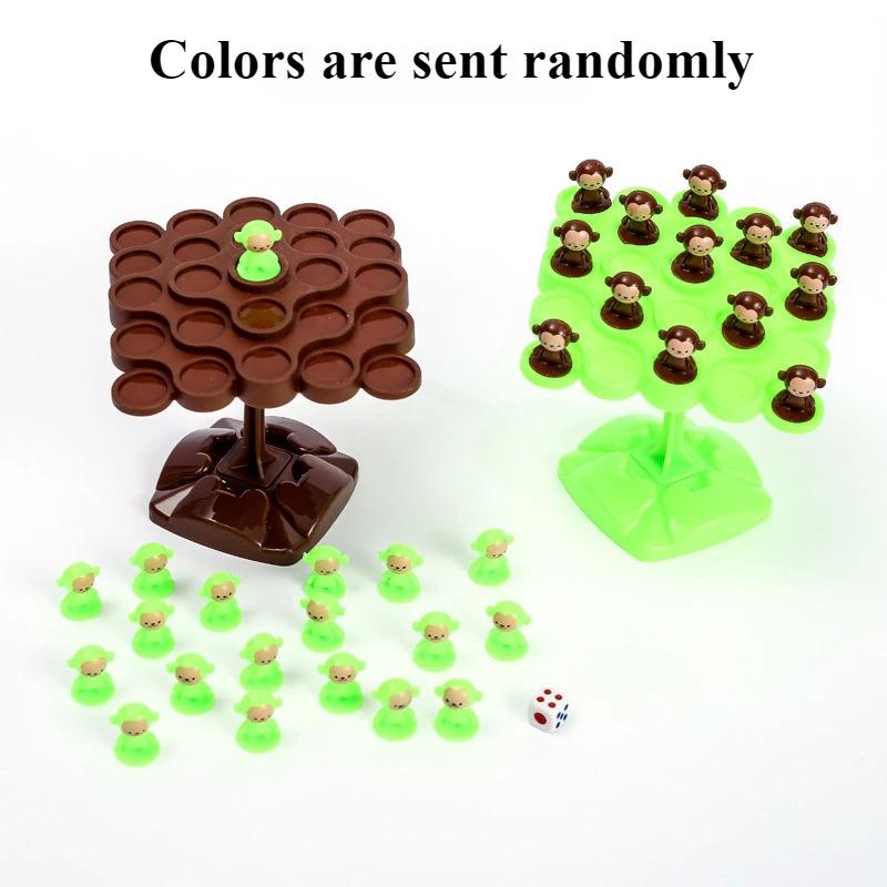 Дерево баланса с обезьянками Интерактивная игра для родителей и детей для тренировки концентрации и координации у детей Образовательный подарок на Рождество