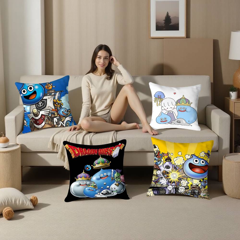 D-Dragon Quest Наволочка Слайм Плюшевая Ткань Мягкая Наволочка Двусторонняя Печать Наволочка Подушка Домашние Подарки