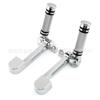Extended Knurled Footpegs Harley Touring Softail 883 Motorcycle Custom Upgrade Black Chrome