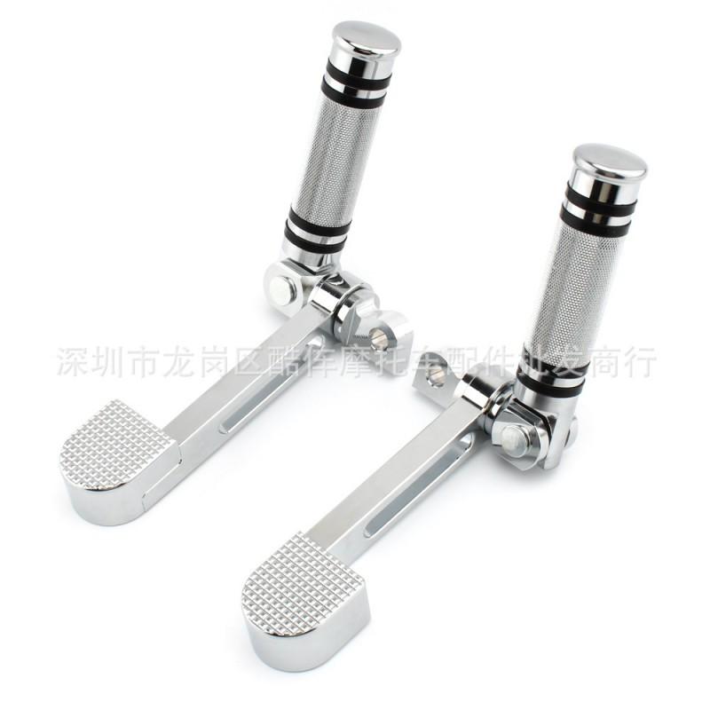 Extended Knurled Footpegs Harley Touring Softail 883 Motorcycle Custom Upgrade Black Chrome