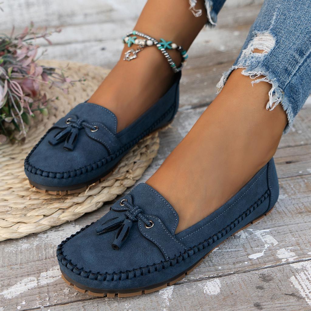 Весна и осень, новые женские мокасины на плоской подошве с отделкой в виде колосков пшеницы, легкие, удобные и мягкие женские туфли на плоской подошве