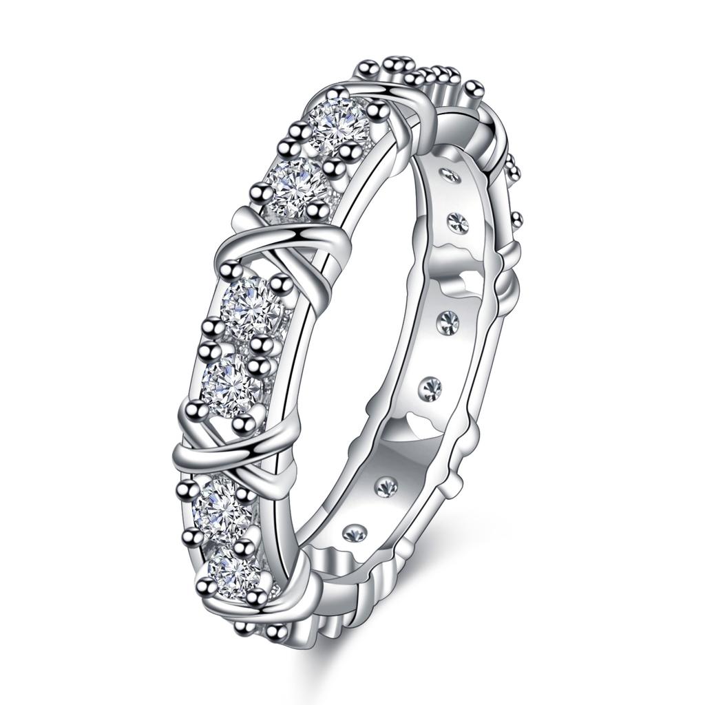 Кольцо Star'S Same Cross в форме Xo, кольцо с платиновым покрытием с имитацией муассанита и бриллиантом, кольцо с римским крестом