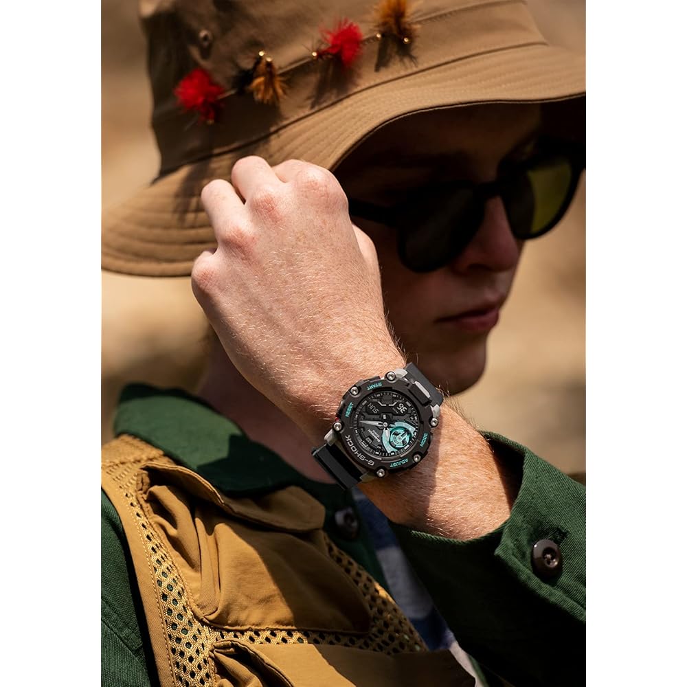 Часы Casio G-Shock (ГА-2200М-1АЖФ) со структурой Carbon Core Guard, Мужская, Черный (Официальный японский продукт)