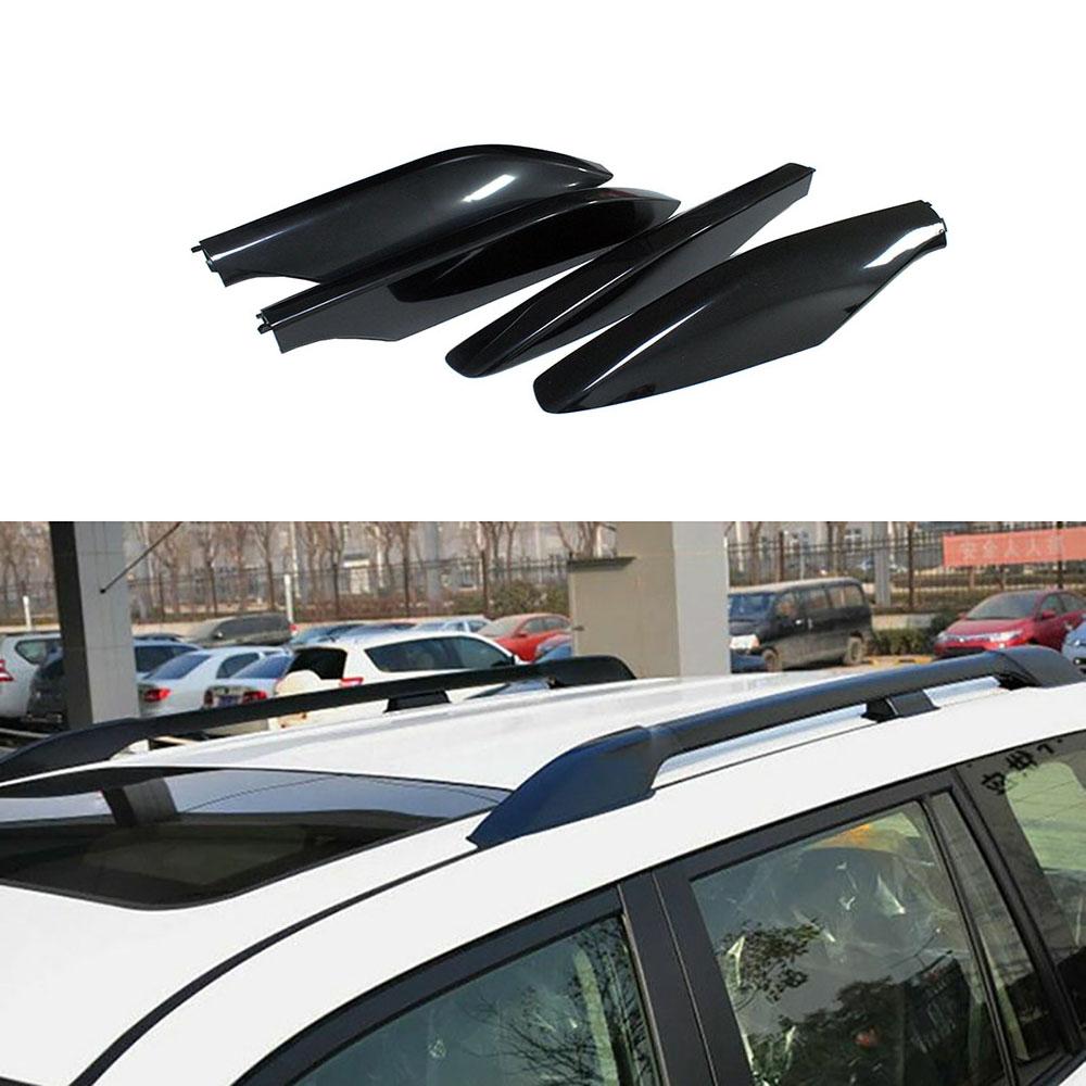 4Pcs Black Roof Rack Rail End Cover Replacement Shells For Lexus GX470 2003-2009