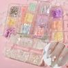1Box Manicure Decoration Stylish Compact Wide Application Colored Shell Stones Nail Decoration for Phone Case