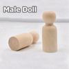 2pcs/5pcs Male/Female Doll Natural Wood Eco-friendly 35mm 43mm 55mm 65mm 75mm 90mm 120mm for DIY Crafts Woodcraft Jewelry Making Accessories