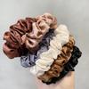 5/6Pcs Elegant Hair Scrunchies Women Minimalist Simulation Silk Hair Ties Solid Color Elastic Hair Loop Ponytail Hair Accessorie