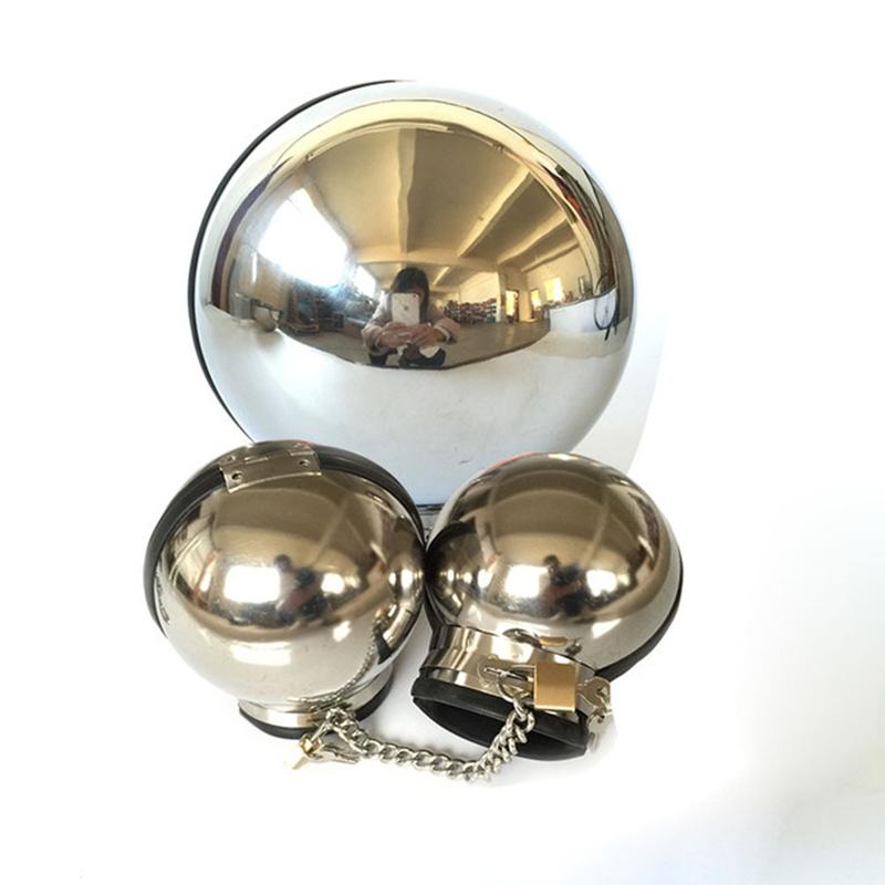 Metal Ball Helmet Handcuffs Restraint Multi Colors Full Cover Head Hood Wrist Cuffs Bondage Erotic Sex Toys for Couple
