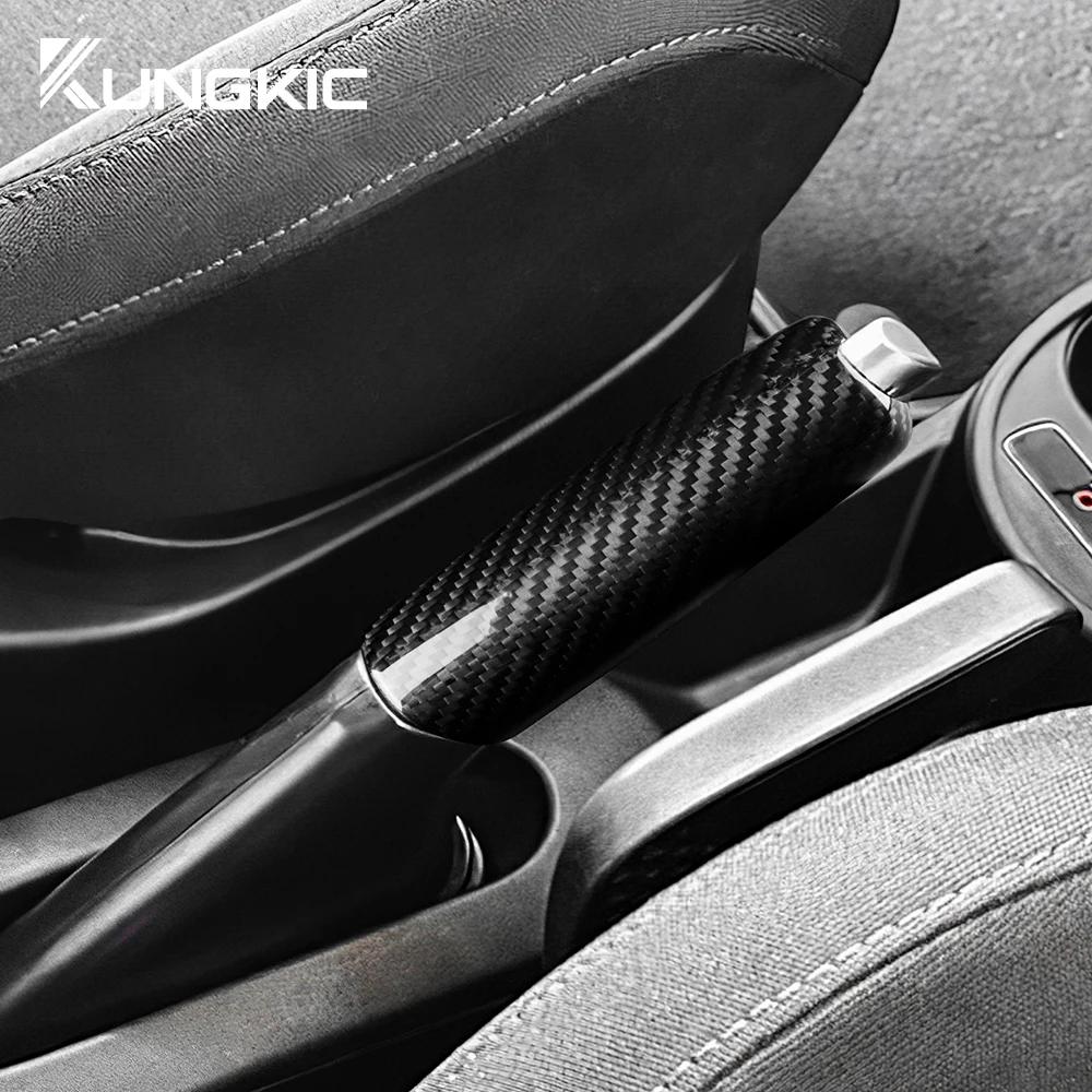 Real Carbon Fiber Handbrake Cover Trim for Abarth 595 695 2012-2023 Interior Moulding Accessories