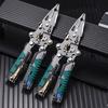Screwdriver Wire Stripper Ergonomic Non-Slip Handle Easy To Use Foldable Design Compact Multi-tool Electrician Pliers